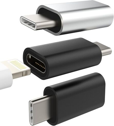 محول كابل شاحن USB C ذكر إلى Lightning أنثى (3 حزم) لجهاز iPhone15 Pro Max Plus لجهاز iPad 10، Air4، Mini، Pro 12.9 متوافق مع محول سلك شحن Samsung Galaxy S23 Z Flip Type C in Saudi Arabia