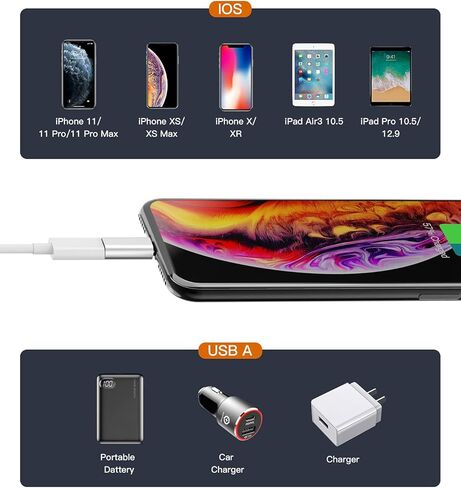 محول Micro USB أنثى إلى Lightning Male (3 عبوات) كابل شحن Android موصل منفذ لهاتف iPhone 11 12 13 14 Pro Max Mini Xs Se Plus لجهاز iPad سلك شحن محول شاحن مزامنة البيانات دونجل in Saudi Arabia