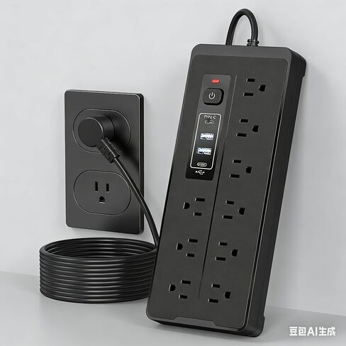 9 منافذ قطاع الطاقة مع منافذ USB 78 بوصة محطة شحن سطح المكتب لمكتب المنزل وغرفة النوم in Saudi Arabia