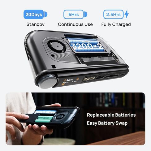 وحدة تخزين NAS محمولة من PocketCloud مع فتحات M.2 NVMe وSD، وسعة تصل إلى 8 تيرابايت (بدون أقراص) وقاعدة مع فتحة M.2 NVMe، وشبكة إيثرنت 2.5 جيجابت، وشحن PD ومنافذ USB-A، وتخزين SSD معياري in Saudi Arabia