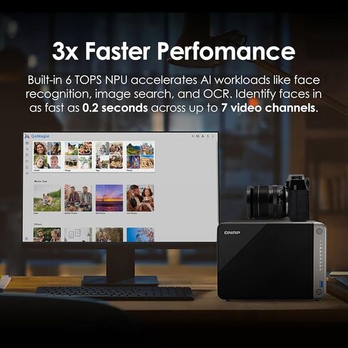 QNAP TS-AI642-8G-US 6 Bay AI NAS with a Power-efficient ARM Processor and NPU for AI-Powered Video and Image Recognition Applications (Diskless) in Saudi Arabia