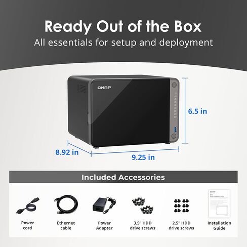 QNAP TS-AI642-8G-US 6 Bay AI NAS with a Power-efficient ARM Processor and NPU for AI-Powered Video and Image Recognition Applications (Diskless) in Saudi Arabia