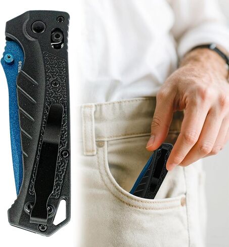 Pocket Knife, 8CR13 Steel Folding Knife, Reversible Deep Carry Clip for EDC, Outdoor, Camping, Hiking in Saudi Arabia