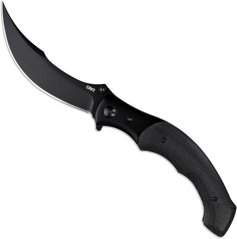 سكين الطي المدمج المساعد على الفتح من CRKT: نمط الشفرة الفارسية مع فولاذ 12C27، مقبض ميكارتا مع مسند من الفولاذ المقاوم للصدأ، قفل بطانة، 7465 in Saudi Arabia