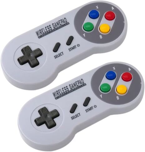 2-Pack 2.4G Wireless Retro Controller Suitable for SNES Classic Version (SNES Mini) or SFC Classic Version (SFC Mini), Joystick Game Controller with USB Wireless Receiver Supported for PC, MacBook in Saudi Arabia