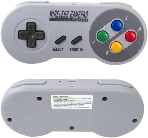 2-Pack 2.4G Wireless Retro Controller Suitable for SNES Classic Version (SNES Mini) or SFC Classic Version (SFC Mini), Joystick Game Controller with USB Wireless Receiver Supported for PC, MacBook in Saudi Arabia