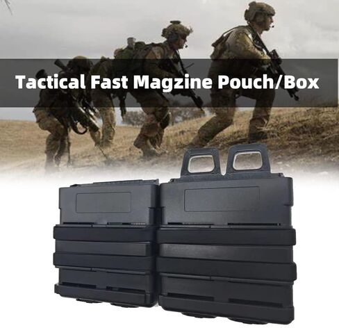 Tactical 7.62 Fast Mag ABS Magazine Pouch Bag Molle System (Black) in Saudi Arabia