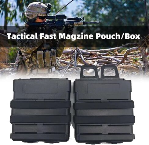 Tactical 7.62 Fast Mag ABS Magazine Pouch Bag Molle System (Black) in Saudi Arabia