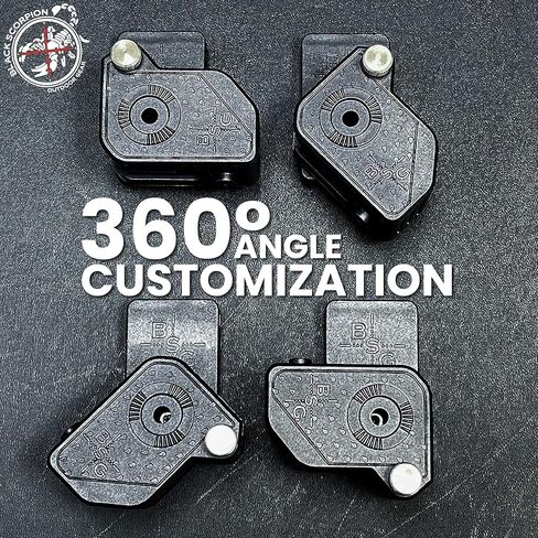 Scorpion Gear Ambidextrous Double Stack Magazine Pouch w/ 1x Magnet fits 9mm .40 SW Magazines - 4 Pcs in Saudi Arabia