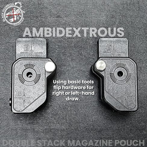 Scorpion Gear Ambidextrous Double Stack Magazine Pouch w/ 1x Magnet fits 9mm .40 SW Magazines - 4 Pcs in Saudi Arabia