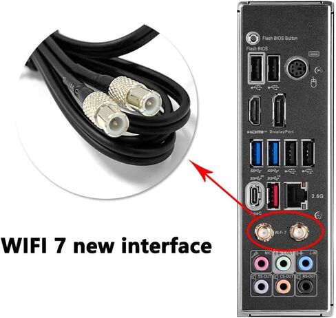 WiFi 7 Antenna 2.4/5/6GHZ Black Replacement for MSI MEG X870E GODLIKE Antenna Cable WiFi 7 in Saudi Arabia