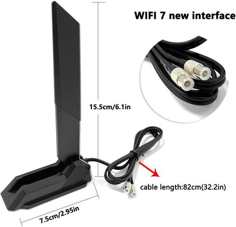 WiFi 7 Antenna 2.4/5/6GHZ Black Replacement for MSI MEG X870E GODLIKE Antenna Cable WiFi 7 in Saudi Arabia