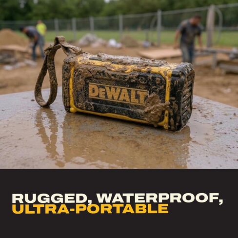 DEWALT Heavy Duty Magnetic ToughSound Pro Bluetooth Speaker – 22W Jobsite Wireless Portable Speaker w/Built-in Magnets, IP67 Dust & Waterproof, 14H Runtime, Auracast Multi-Speaker Linking & EQ Modes in Saudi Arabia