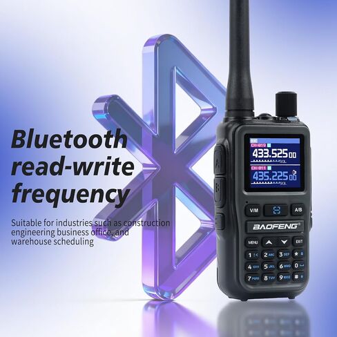 Baofeng UV-5R Mini Dual Band Two-Way Radio with Earpiece, 5W High Power, 999 Channels, Bluetooth Programmable with NOAA Weather Alert, USB-C Fast Charging for Outdoor Emergency Hunting, Grey 1 Pack in Saudi Arabia