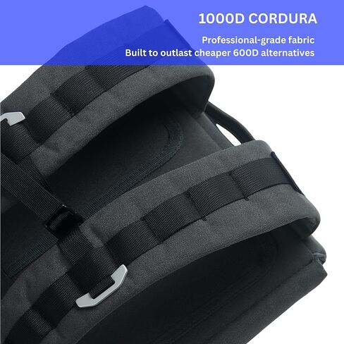 Ruc Pack Weighted Rucking Backpack for Walking, Strength & Endurance Training | Holds 3 Standard Weight Plates (25 lbs) | 1000D CORDURA | Sternum Strap & Hip Belt Included in Saudi Arabia