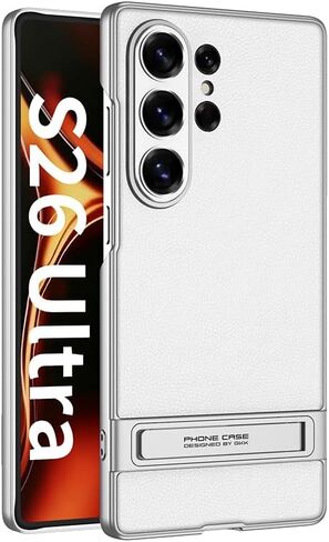 حافظة Lunivop متوافقة مع حافظة Samsung Galaxy S26 Ultra ولوحة خلفية من جلد البولي يوريثان مع واقي مدمج قابل للتعديل وغطاء هاتف نحيف لهاتف Samsung Galaxy S26 Ultra 6.9 بوصة (ألياف الكربون) in Kuwait