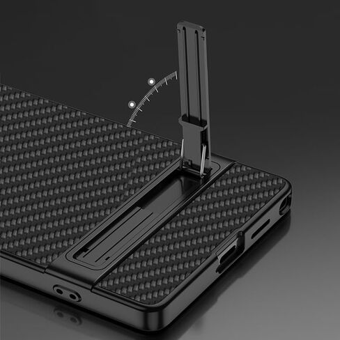 حافظة Lunivop متوافقة مع حافظة Samsung Galaxy S26 Ultra ولوحة خلفية من جلد البولي يوريثان مع واقي مدمج قابل للتعديل وغطاء هاتف نحيف لهاتف Samsung Galaxy S26 Ultra 6.9 بوصة (ألياف الكربون) in Kuwait