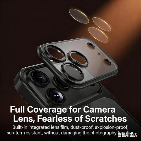 Suitable for iPhone 17 Pro Max Slim Matte Phone Case,Anti-Fingerprint Protective Cover with Camera Protection, Lightweight Skin-Friendly PC Phone case Transparent Back (Orange) in Saudi Arabia