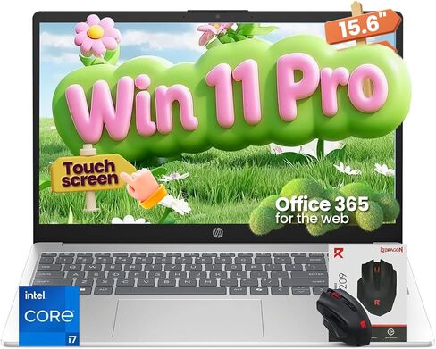 كمبيوتر محمول HP بشاشة لمس 15.6 بوصة للأعمال والدراسة، Intel Core i7-1355U، ذاكرة الوصول العشوائي 20 جيجابايت، 512 جيجابايت SSD، شاشة FHD، رسومات Iris Xe، Win 11 Pro، Copilot، كاميرا ويب، WiFi 6 & BT، Office 365 للويب in Kuwait