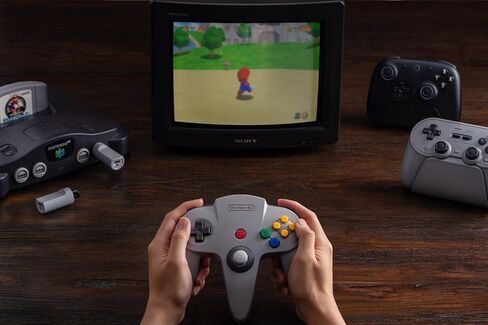 جهاز استقبال 8BitDo Retro لجهاز N64 ونظام التشغيل Windows، متوافق مع وحدة تحكم Xbox Series ووحدة تحكم Xbox One Bluetooth وSwitch Pro ووحدة تحكم PS5/PS4 على وحدة التحكم N64 in Kuwait