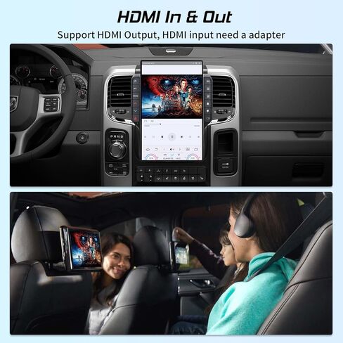 راديو سيارة Cidava 13 بوصة لسيارة Dodge RAM 2014-2018 و2019-2024 RAM طراز كلاسيكي قديم للجسم، ستيريو سيارة على شكل T مع CarPlay لاسلكي/Android Auto، تمهيد سريع، DSP & EQ مطور، 4G LTE، 8+128 جيجابايت in Saudi Arabia