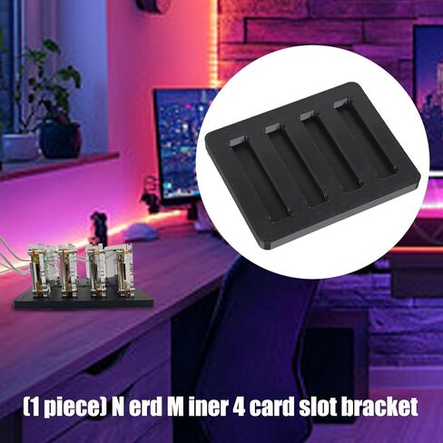 Cryptorack 4-Slot Nerdminer Stand – Toolless Assembly Holder for Nerdminer Nmminer Mining Rigs, Vibration-reducing Desktop Organizer for Home Data Center, 9x7cm in Saudi Arabia