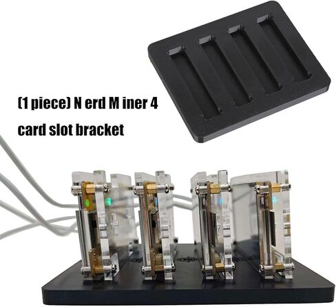 Cryptorack 4-Slot Nerdminer Stand – Toolless Assembly Holder for Nerdminer Nmminer Mining Rigs, Vibration-reducing Desktop Organizer for Home Data Center, 9x7cm in Saudi Arabia