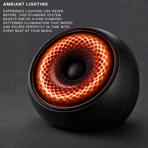 Harman Aura Studio 4 Bluetooth Speaker – Premium 360° Home Audio Speaker with Built-in Subwoofer, Wireless Bluetooth Streaming, Ambient Light Effects, Deep Bass Surround Sound for Living Room in Saudi Arabia