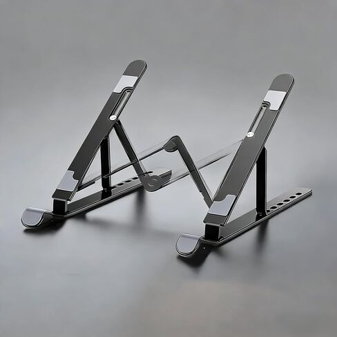 Laptop Stand for Desk, Adjustable Laptop Riser ABS+Silicone Foldable Portable Notebook Holder, Ventilated Cooling Notebook Mount Computer Stand for 10-15.6" Laptops in Saudi Arabia