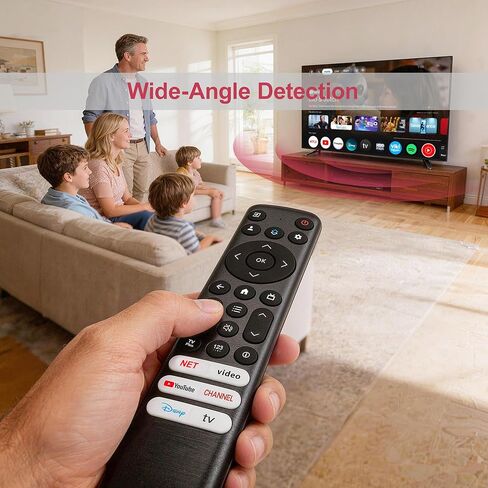 جهاز التحكم عن بعد Google TCL العالمي متوافق مع أجهزة التلفاز الذكية TCL Google 4K UHD HDR LED QLED QD-Mini LED كاملة الدقة لسلسلة QM8/QM7/S5/S4/S3/Q7/Q6/Q5، لا يتطلب الاقتران in Kuwait