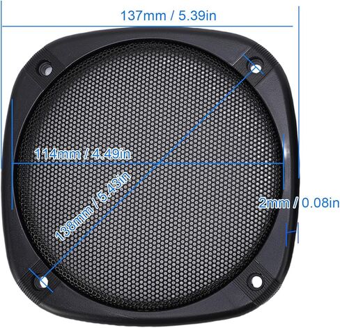 2PCS 137mm Ceiling Speaker Grilles, Metal Mesh Covers with 8 Screws, Universal Fit for 5.25in Car Home Marine Speakers (114mm Inner Dia) in Saudi Arabia