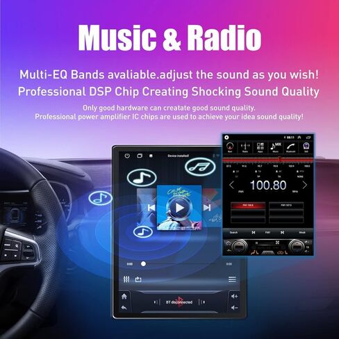 Kunfine Tesla Style Car CarPlay Android Auto Navigation Stereo GPS Radio Camera 9.7 "IPS Touchscreen Headunit Tablet Media Player for Mitsubishi Lancer 2006-2018، إذا كان ذلك ممكنًا، ثماني النواة 6G+128G in Kuwait