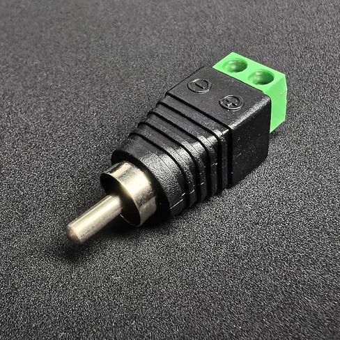 MOBOREST RCA إلى محول سلك مكبر الصوت - قابس ذكر RCA بدون لحام إلى موصل طرفي برغي AV لإصلاح كابل الصوت والفيديو CCTV وDIY (6 ذكر + 4 أنثى) in Saudi Arabia