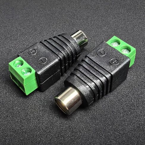 MOBOREST RCA إلى محول سلك مكبر الصوت - قابس ذكر RCA بدون لحام إلى موصل طرفي برغي AV لإصلاح كابل الصوت والفيديو CCTV وDIY (6 ذكر + 4 أنثى) in Saudi Arabia