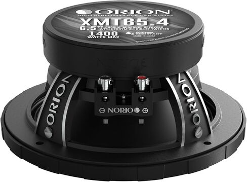 Orion XMT65.4 مكبر صوت متوسط ​​المدى متحد المحور مقاس 6.5 بوصة مقاوم للماء مع مكبر صوت رصاصة من النيوديميوم، 1400 واط بحد أقصى، 350 واط RMS، 4 أوم - صوت احترافي لجميع الأحوال الجوية للسيارات والقوارب والزلاجات النفاثة ومركبات ATV ورياضات الطاقة (زوج) in Saudi Arabia