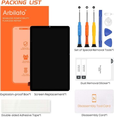 Screen for Samsung Galaxy Tab S6 Lite 2020 Screen Replacement for Samsung Tab P610 LCD Screen SM-P610N,SM-P615,SM-P610 Touch Display Digitizer Assembly Repair Parts (Black No Frame) in Kuwait