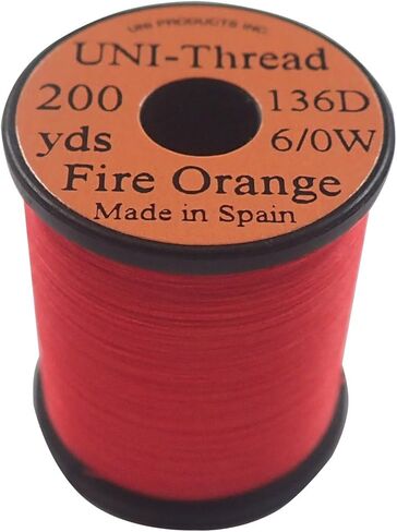 TIEMCO Fly Tying UNI Uni Thread, 6/0, 200 Yard, Fire Orange in Saudi Arabia