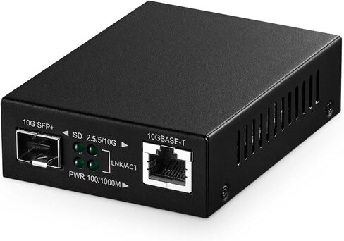غطاء وسائط فايبر 10 جيجا، 2 منفذ 10 جيجابت بيناردات إيثرنت، 1 × 10 جيجا منفذ RJ45، 1 × 10 جيجا منفذ SFP، علبة معدنية صغيرة بدون مروحة، توصيل وتشغيل غير مُدار in Saudi Arabia