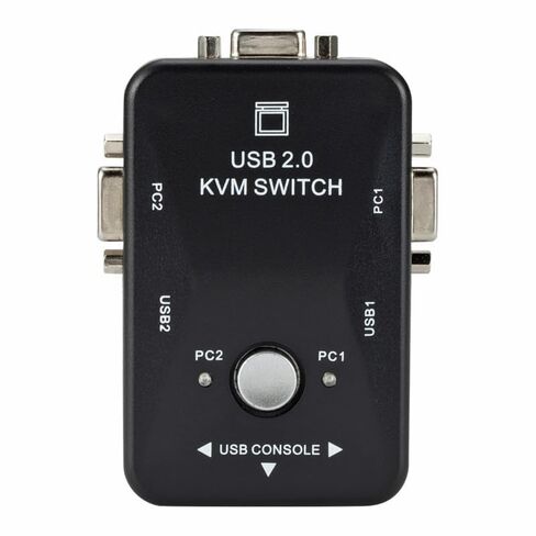 USB 2.0 KVM VGA Switcher، 2 Port USB Split Switch Box for Mouse Keyboard Monitor Computer in Kuwait