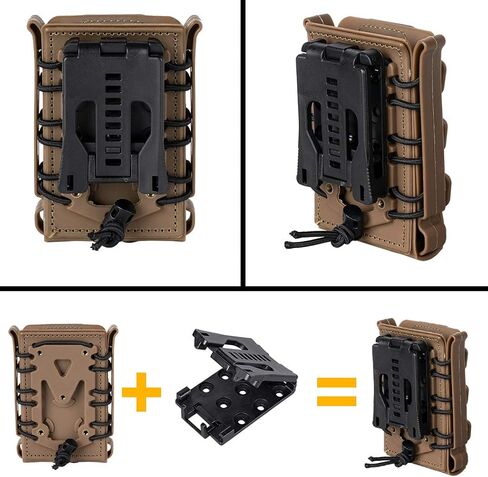 IDOGEAR Mag Pouch Belt Clip Attachment for Rubber/Plastic 5.56 Rifle Magazine Pouch Tactical Belt Accessories Gun Holster with Screws Sets in Saudi Arabia