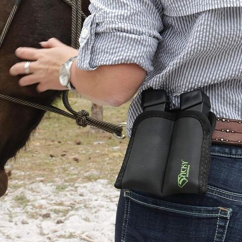 حقيبة صغيرة مزدوجة من Sticky Holsters - حافظة مجلة مخفية بمادة غير قابلة للانزلاق - حامل مسدس للحزام، IWB، ذخيرة إضافية وملحقات - حقيبة مجلة مسدس مخفية (أسود) in Kuwait
