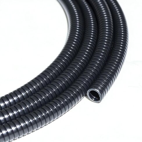 20ft - 1/4 بوصة سلك حامي سلك المنوال أنابيب كابل الأكمام سبليت لكابل USB سلك الطاقة كابل الصوت والفيديو - حماية القط من مضغ الحبال - أسود in Kuwait