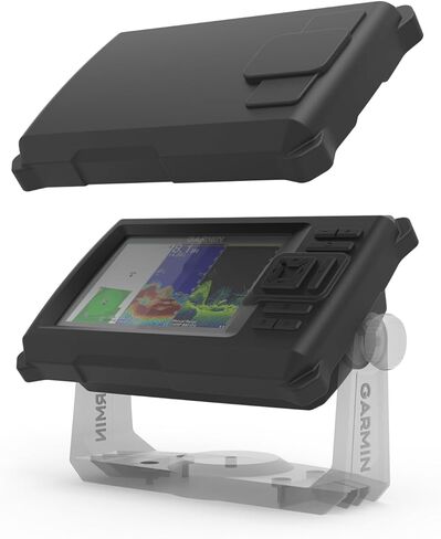 Fish Finder Protective Silicone Skin Cover Compatible with Garmin Striker Vivid 5cv Fishfinder and Garmin Striker 5cv, Black Silicone Cover with Installation Case, Marine Navigation Accessory in Saudi Arabia