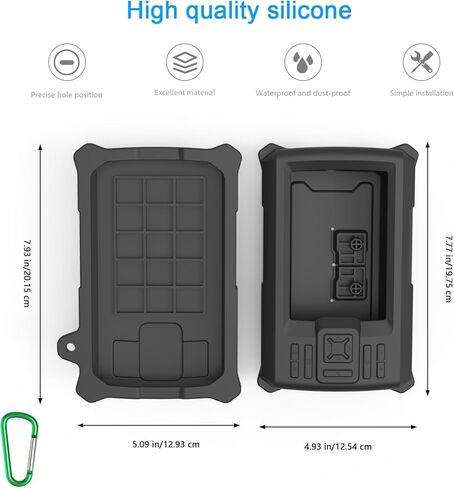 Fish Finder Protective Silicone Skin Cover Compatible with Garmin Striker Vivid 5cv Fishfinder and Garmin Striker 5cv, Black Silicone Cover with Installation Case, Marine Navigation Accessory in Saudi Arabia
