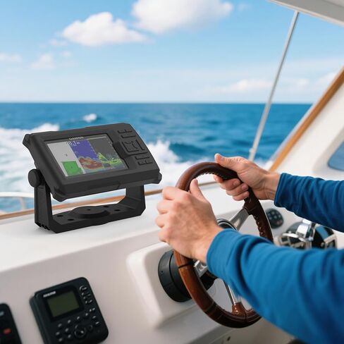 Fish Finder Protective Silicone Skin Cover Compatible with Garmin Striker Vivid 5cv Fishfinder and Garmin Striker 5cv, Black Silicone Cover with Installation Case, Marine Navigation Accessory in Saudi Arabia
