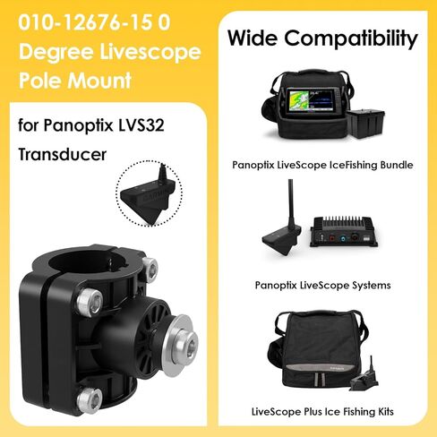 استبدال عمود Livescope 0 درجة لـ 010-12676-15، متوافق مع محول Garmin Panoptix LVS32، حامل عمود محرك التصيد لحزمة الصيد على الجليد LiveScope ونظام LiveScope in Kuwait