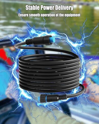 20FT 12-Pin Transducer Extension Cable Compatible with Garmin GC 200 GLS 10 GMR Fantom 124/126/ 54/56, GXM 53/54, Panoptix LiveScope, Replace 010-12528-0, Marine Network Cable in Saudi Arabia