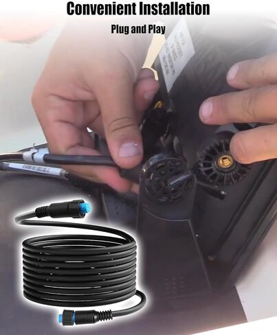 20FT 12-Pin Transducer Extension Cable Compatible with Garmin GC 200 GLS 10 GMR Fantom 124/126/ 54/56, GXM 53/54, Panoptix LiveScope, Replace 010-12528-0, Marine Network Cable in Saudi Arabia