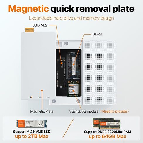 PELADN HI-3 كمبيوتر صغير كور i5-11300H 16 جيجا رام / 512 جيجا اس اس دي، HDMI، مايكرو تاور كمبيوتر مكتبي صغير in Kuwait