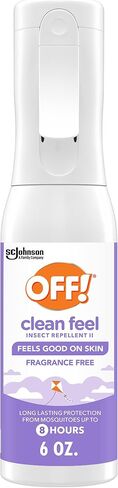 Off! Clean Feel Insect Repellent Misting Spray, Fragrance-Free Picaridin Bug Spray for Lasting DEET-Free Protection from Mosquitoes and Ticks, 6 oz, (Pack of 2) in Saudi Arabia